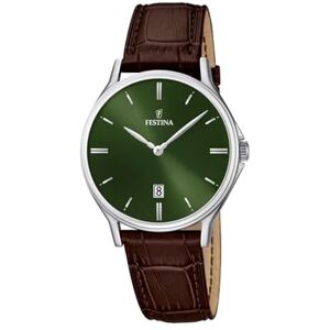 Festina Reloj Hombre Analógico de Cuero Marrón Movimiento de Cuarzo Calendario Cristal Mineral de Alta Resistencia Resistente al Agua 5 ATM Elegante y Clásico F16745/6 Festina Reloj Hombre Analógico de Cuero Marrón Movimiento de Cuarzo Calendario Cristal Mineral de Alta Resistencia Resistente al Agua 5 ATM Elegante y Clásico F16745/6