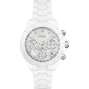 Boss Reloj Analógico de Cuarzo Multifunción para Mujer Colección Novia con Correa de Cerámica Blanca Boss Reloj Analógico de Cuarzo Multifunción para Mujer Colección Novia con Correa de Cerámica Blanca