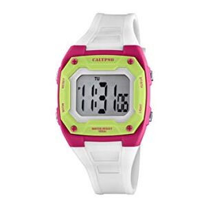 CALYPSO Reloj Modelo de la colección Color Splash, Caja de 39,00/35,00 mm Blanco con Correa de Caucho Blanco para cadete CALYPSO Reloj Modelo de la colección Color Splash, Caja de 39,00/35,00 mm Blanco con Correa de Caucho Blanco para cadete