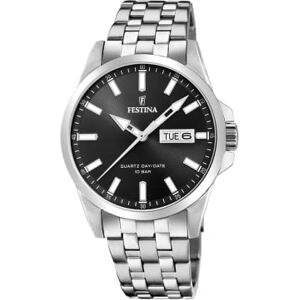 Festina Reloj Hombre Analógico de Acero Inoxidable 316l Plateado Movimiento de Cuarzo Calendario Cristal Mineral de Alta Resistencia Resistente al Agua 10 ATM Festina Reloj Hombre Analógico de Acero Inoxidable 316l Plateado Movimiento de Cuarzo Calendario Cristal Mineral de Alta Resistencia Resistente al Agua 10 ATM