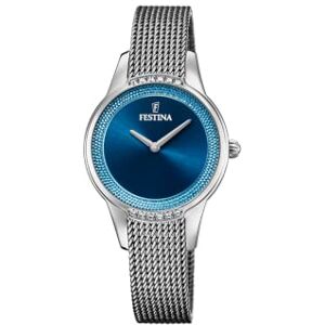 Festina Reloj Mujer Analógico de Acero Inoxidable 316l Plateado Movimiento de Cuarzo Cristal Mineral de Alta Resistencia Resistente al Agua 5 ATM Mademoiselle Festina Reloj Mujer Analógico de Acero Inoxidable 316l Plateado Movimiento de Cuarzo Cristal Mineral de Alta Resistencia Resistente al Agua 5 ATM Mademoiselle