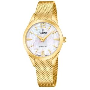 Festina Swiss Made Reloj Mujer Analógico de Acero Inoxidable 316l Dorado Movimiento de Cuarzo Cristal de Zafiro de Alta Resistencia Resistente al Agua 5 ATM F20077/1 Grace Festina Swiss Made Reloj Mujer Analógico de Acero Inoxidable 316l Dorado Movimiento de Cuarzo Cristal de Zafiro de Alta Resistencia Resistente al Agua 5 ATM F20077/1 Grace