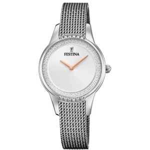 Festina Reloj Mujer Analógico de Acero Inoxidable 316l Plateado Movimiento de Cuarzo Cristal Mineral de Alta Resistencia Resistente al Agua 5 ATM Mademoiselle Festina Reloj Mujer Analógico de Acero Inoxidable 316l Plateado Movimiento de Cuarzo Cristal Mineral de Alta Resistencia Resistente al Agua 5 ATM Mademoiselle