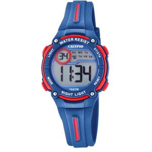 CALYPSO Reloj Infantil Digital Crush Caja de Caucho Multi Correa de Caucho Azul CALYPSO Reloj Infantil Digital Crush Caja de Caucho Multi Correa de Caucho Azul