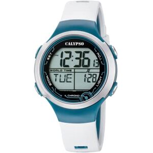 CALYPSO Reloj Digital Hombre y Mujer Unisex de Caucho Blanco Resistente al Agua 10 ATM Fecha y Calendario, Cronógrafo, Doble Horario, Luz, Alarma, 12 y 24 Horas Digital Crush CALYPSO Reloj Digital Hombre y Mujer Unisex de Caucho Blanco Resistente al Agua 10 ATM Fecha y Calendario, Cronógrafo, Doble Horario, Luz, Alarma, 12 y 24 Horas Digital Crush