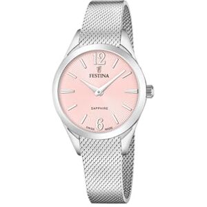Festina Swiss Made Reloj Mujer Analógico de Acero Inoxidable 316l Plateado Movimiento de Cuarzo Cristal de Zafiro de Alta Resistencia Resistente al Agua 5 ATM Grace Festina Swiss Made Reloj Mujer Analógico de Acero Inoxidable 316l Plateado Movimiento de Cuarzo Cristal de Zafiro de Alta Resistencia Resistente al Agua 5 ATM Grace