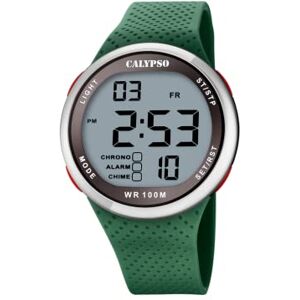 CALYPSO Reloj Digital Hombre de Caucho Verde Reloj Deportivo Hombre Resistente al Agua 10 ATM Fecha y Calendario, Cronógrafo, Doble Horario, Luz, Alarma, 12 y 24 Horas Color Splash CALYPSO Reloj Digital Hombre de Caucho Verde Reloj Deportivo Hombre Resistente al Agua 10 ATM Fecha y Calendario, Cronógrafo, Doble Horario, Luz, Alarma, 12 y 24 Horas Color Splash