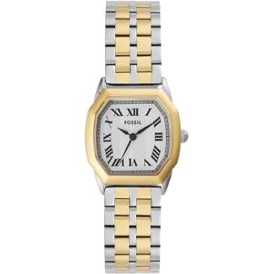Fossil Reloj Analógico para Mujer de Cuarzo con Correa en Acero Inoxidable, Tono Oro y Plata, 27 mm, Fossil Reloj Analógico para Mujer de Cuarzo con Correa en Acero Inoxidable, Tono Oro y Plata, 27 mm,