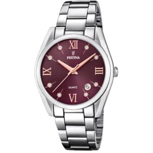 Festina Reloj Mujer Analógico de Acero Inoxidable 316l Plateado Movimiento de Cuarzo Cristal Mineral de Alta Resistencia Resistente al Agua 5 ATM Calendario Boyfriend Collection Festina Reloj Mujer Analógico de Acero Inoxidable 316l Plateado Movimiento de Cuarzo Cristal Mineral de Alta Resistencia Resistente al Agua 5 ATM Calendario Boyfriend Collection