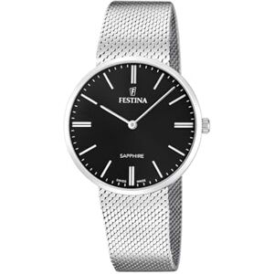 Festina Reloj Swiss Made de Acero para Hombre con Pulsera de Malla de Acero Festina Reloj Swiss Made de Acero para Hombre con Pulsera de Malla de Acero