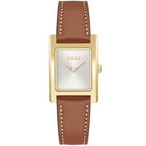 Boss Reloj De Movimiento De Cuarzo De Dos Manecillas para Mujer Colección Lucy con Correa de Cuero Marrón Boss Reloj De Movimiento De Cuarzo De Dos Manecillas para Mujer Colección Lucy con Correa de Cuero Marrón