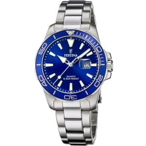 Festina Reloj Mujer Analógico de Acero Inoxidable 316l Plateado Movimiento de Cuarzo Cristal Mineral de Alta Resistencia Resistente al Agua 10 ATM Calendario Festina Reloj Mujer Analógico de Acero Inoxidable 316l Plateado Movimiento de Cuarzo Cristal Mineral de Alta Resistencia Resistente al Agua 10 ATM Calendario