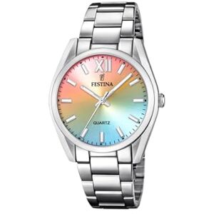 Festina Reloj Mujer Analógico de Acero Inoxidable 316l Plateado Movimiento de Cuarzo Cristal Mineral de Alta Resistencia Resistente al Agua 5 ATM F20622/H Boyfriend Collection Festina Reloj Mujer Analógico de Acero Inoxidable 316l Plateado Movimiento de Cuarzo Cristal Mineral de Alta Resistencia Resistente al Agua 5 ATM F20622/H Boyfriend Collection