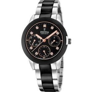 Festina Reloj Mujer Analógico de Acero Inoxidable 316l Negro Movimiento de Cuarzo Multifunción Cristal de Zafiro de Alta Resistencia Resistente al Agua 5 ATM Calendario Ceramic Festina Reloj Mujer Analógico de Acero Inoxidable 316l Negro Movimiento de Cuarzo Multifunción Cristal de Zafiro de Alta Resistencia Resistente al Agua 5 ATM Calendario Ceramic