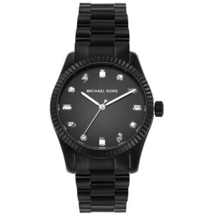 Michael Kors Reloj Lexington para Mujer, Movimiento de Cuarzo de Tres Agujas de 38 mm con Correa de Acero Inoxidable o Piel, Negro Azabache, 38 mm Michael Kors Reloj Lexington para Mujer, Movimiento de Cuarzo de Tres Agujas de 38 mm con Correa de Acero Inoxidable o Piel, Negro Azabache, 38 mm