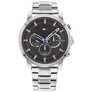 Tommy Hilfiger Reloj Analógico de Cuarzo Multifunción para Hombre con Correa de Acero Inoxidable Plateada Tommy Hilfiger Reloj Analógico de Cuarzo Multifunción para Hombre con Correa de Acero Inoxidable Plateada