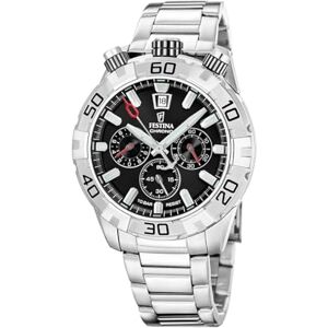 Festina Reloj Cronógrafo para Hombre de Acero Inoxidable con Brazalete de Acero Festina Reloj Cronógrafo para Hombre de Acero Inoxidable con Brazalete de Acero