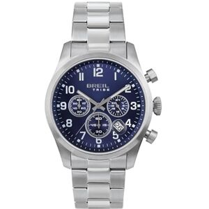BREIL Reloj Hombre Classic Elegance Movimiento Cuarzo CRONÓGRAFO Azul y Pulsera DE Acero Plateado EW0661 BREIL Reloj Hombre Classic Elegance Movimiento Cuarzo CRONÓGRAFO Azul y Pulsera DE Acero Plateado EW0661