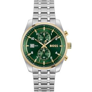 Boss Reloj Cronógrafo de Cuarzo para Hombre Colección SKYTRAVELLER con Correa de Acero Inoxidable Plateada Boss Reloj Cronógrafo de Cuarzo para Hombre Colección SKYTRAVELLER con Correa de Acero Inoxidable Plateada