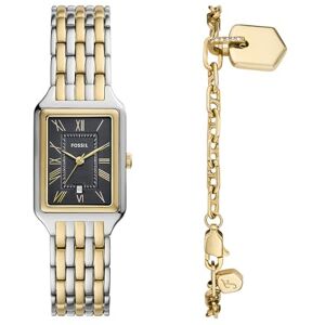 Fossil Reloj Raquel para Mujer, Movimiento de Cuarzo de Tres Agujas con Correa de Acero Inoxidable, Conjunto Tono Dorado y Plateado, 23 mm Fossil Reloj Raquel para Mujer, Movimiento de Cuarzo de Tres Agujas con Correa de Acero Inoxidable, Conjunto Tono Dorado y Plateado, 23 mm