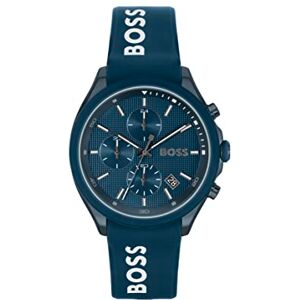 Boss Reloj Cronógrafo de Cuarzo para Hombre Colección Velocity con Correa de Silicona Azul Boss Reloj Cronógrafo de Cuarzo para Hombre Colección Velocity con Correa de Silicona Azul