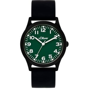 s.Oliver Reloj para niños – Redondo – Negro – 35 mm – Reloj de Metal con Movimiento de Cuarzo en la Correa de Silicona con Hebilla – Reloj analógico – Resistente al Agua 3 ATM – Resistente a los s.Oliver Reloj para niños – Redondo – Negro – 35 mm – Reloj de Metal con Movimiento de Cuarzo en la Correa de Silicona con Hebilla – Reloj analógico – Resistente al Agua 3 ATM – Resistente a los