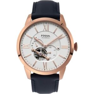 Fossil Reloj para Hombre Townsman Auto, movimiento automático, caja de 44mm de acero inoxidable color oro rosa con correa de piel, Fossil Reloj para Hombre Townsman Auto, movimiento automático, caja de 44mm de acero inoxidable color oro rosa con correa de piel,