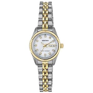 Armitron Reloj Pulsera Mujer Cristal Auténtico, 75/2475, Oro Plateado Armitron Reloj Pulsera Mujer Cristal Auténtico, 75/2475, Oro Plateado
