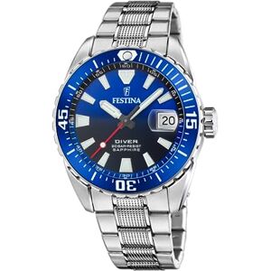 Festina Reloj Hombre Analógico de Acero Inoxidable 316l Plateado Movimiento de Cuarzo Calendario Cristal Zafiro de Alta Resistencia Resistente al Agua 20 ATM The Originals Festina Reloj Hombre Analógico de Acero Inoxidable 316l Plateado Movimiento de Cuarzo Calendario Cristal Zafiro de Alta Resistencia Resistente al Agua 20 ATM The Originals