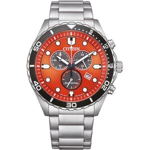 Citizen Reloj analógico de Cuarzo para Hombre con Correa de Acero Inoxidable , Naranja, Pulsera Citizen Reloj analógico de Cuarzo para Hombre con Correa de Acero Inoxidable , Naranja, Pulsera