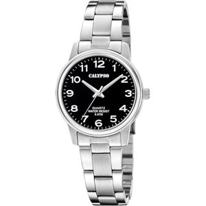 CALYPSO Reloj Mujer Analógico de Acero Inoxidable 316l Plateado Movimiento de Cuarzo Cristal Mineral de Alta Resistencia Resistente al Agua 5 ATM K5865/4 Basic CALYPSO Reloj Mujer Analógico de Acero Inoxidable 316l Plateado Movimiento de Cuarzo Cristal Mineral de Alta Resistencia Resistente al Agua 5 ATM K5865/4 Basic