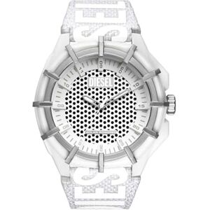Diesel Reloj Analógico para Hombre de Cuarzo con Correa en Plástico , Blanco, 51MM Diesel Reloj Analógico para Hombre de Cuarzo con Correa en Plástico , Blanco, 51MM