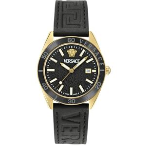 Versace Reloj Analógico para para Hombre de Cuarzo Suizo con Correa en Cuero Versace Reloj Analógico para para Hombre de Cuarzo Suizo con Correa en Cuero