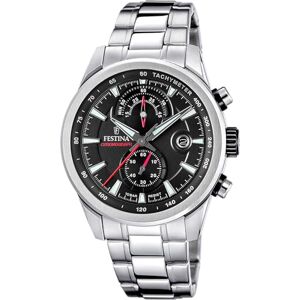 Festina Reloj Hombre Analógico de Acero Inoxidable 316l Plateado Movimiento de Cuarzo Cronógrafo Calendario Cristal Mineral Resistente Resistente al Agua 10 ATM F20694/6 Timeless Chronograph Festina Reloj Hombre Analógico de Acero Inoxidable 316l Plateado Movimiento de Cuarzo Cronógrafo Calendario Cristal Mineral Resistente Resistente al Agua 10 ATM F20694/6 Timeless Chronograph