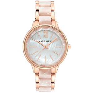 Anne Klein Reloj de Pulsera de Resina para Mujer, Blanco nacarado/Oro Rosa Anne Klein Reloj de Pulsera de Resina para Mujer, Blanco nacarado/Oro Rosa