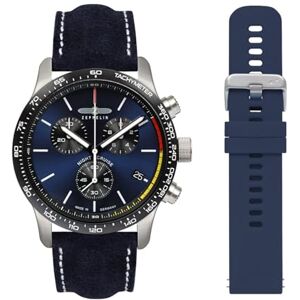Zeppelin Night Cruise Reloj para Hombre Analógico de Cuarzo con Brazalete de Piel de Vaca 7288-3 Set Zeppelin Night Cruise Reloj para Hombre Analógico de Cuarzo con Brazalete de Piel de Vaca 7288-3 Set