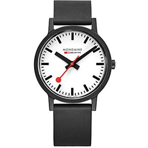 Mondaine Essence Black Reloj para Hombre Analógico de Cuarzo con Brazalete de Silicona Mondaine Essence Black Reloj para Hombre Analógico de Cuarzo con Brazalete de Silicona