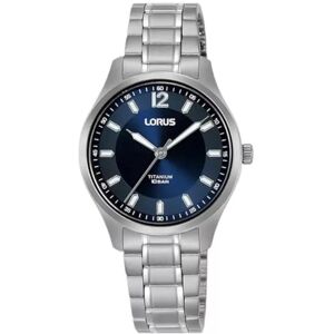 Lorus Reloj Analógico de Cuarzo para Hombre con Pulsera de Titanio, Plata/Azul Lorus Reloj Analógico de Cuarzo para Hombre con Pulsera de Titanio, Plata/Azul