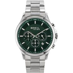BREIL , Colección Kart, Reloj para Hombre, Cronógrafo para Hombre en Acero Pulido y Satinado, Movimiento de Cuarzo, Esfera Verde, Cierre Plegable Ajustable 15,5-21 cm, Resistente al Agua, Plata-Verde BREIL , Colección Kart, Reloj para Hombre, Cronógrafo para Hombre en Acero Pulido y Satinado, Movimiento de Cuarzo, Esfera Verde, Cierre Plegable Ajustable 15,5-21 cm, Resistente al Agua, Plata-Verde