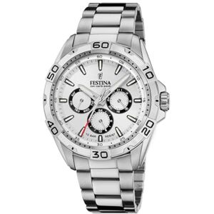 Festina Reloj Hombre Analógico de Acero Inoxidable 316l Plateado Movimiento de Cuarzo Calendario Cristal Mineral de Alta Resistencia Resistente al Agua 10 ATM Multifunción Festina Reloj Hombre Analógico de Acero Inoxidable 316l Plateado Movimiento de Cuarzo Calendario Cristal Mineral de Alta Resistencia Resistente al Agua 10 ATM Multifunción