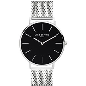 LIEBESKIND , Reloj Unisex Adultos, Plateado / Negro, 38 mm LIEBESKIND , Reloj Unisex Adultos, Plateado / Negro, 38 mm