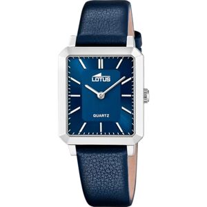 Lotus Reloj Mujer Analógico de Cuero Azul Movimiento de Cuarzo Cristal Mineral de Alta Resistencia Resistente al Agua 5 ATM Elegante, Clásico y Vintage 18987/3 Square Series Lotus Reloj Mujer Analógico de Cuero Azul Movimiento de Cuarzo Cristal Mineral de Alta Resistencia Resistente al Agua 5 ATM Elegante, Clásico y Vintage 18987/3 Square Series