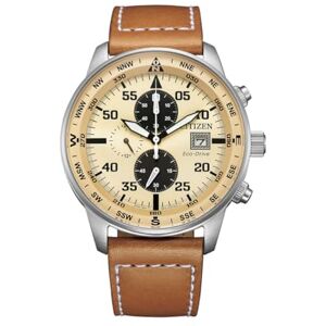 Citizen Reloj Aviator Chrono Beige y Marrón para Hombre Ref. Citizen Reloj Aviator Chrono Beige y Marrón para Hombre Ref.