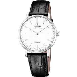 Festina Swiss Made Reloj Hombre Analógico de Cuero Negro Movimiento de Cuarzo Cristal Zafiro de Alta Resistencia Resistente al Agua 5 ATM Elegante Classic Leather Festina Swiss Made Reloj Hombre Analógico de Cuero Negro Movimiento de Cuarzo Cristal Zafiro de Alta Resistencia Resistente al Agua 5 ATM Elegante Classic Leather