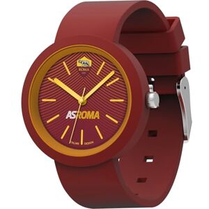 Seven ASRoma Reloj analógico de Cuarzo Amarillo y Rojo, en Caja de Regalo, Correa de Silicona Seven ASRoma Reloj analógico de Cuarzo Amarillo y Rojo, en Caja de Regalo, Correa de Silicona
