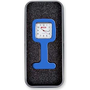 GIMA Reloj de Enfermería de Silicona, Esfera Cuadrada, Color Azul, en Caja de Aluminio GIMA Reloj de Enfermería de Silicona, Esfera Cuadrada, Color Azul, en Caja de Aluminio