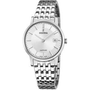 Festina Swiss Made Reloj Mujer Analógico de Acero Inoxidable 316l Plateado Movimiento de Cuarzo Cristal Zafiro Resistente Resistente al Agua 5 ATM Calendario F20019/1 Classic Steel Festina Swiss Made Reloj Mujer Analógico de Acero Inoxidable 316l Plateado Movimiento de Cuarzo Cristal Zafiro Resistente Resistente al Agua 5 ATM Calendario F20019/1 Classic Steel