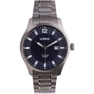 Lorus Reloj Analógico de Cuarzo para Hombre con Pulsera de Titanio, Plata/Azul Lorus Reloj Analógico de Cuarzo para Hombre con Pulsera de Titanio, Plata/Azul