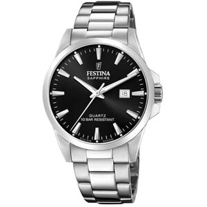 Festina Swiss Made Reloj Hombre Analógico de Acero Inoxidable 316l Plateado Movimiento de Cuarzo Calendario Cristal Zafiro de Alta Resistencia Resistente al Agua 10 ATM Classic Steel Festina Swiss Made Reloj Hombre Analógico de Acero Inoxidable 316l Plateado Movimiento de Cuarzo Calendario Cristal Zafiro de Alta Resistencia Resistente al Agua 10 ATM Classic Steel