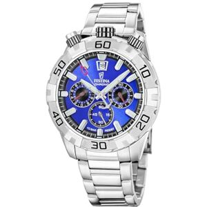 Festina Reloj Cronógrafo para Hombre de Acero Inoxidable con Brazalete de Acero Festina Reloj Cronógrafo para Hombre de Acero Inoxidable con Brazalete de Acero
